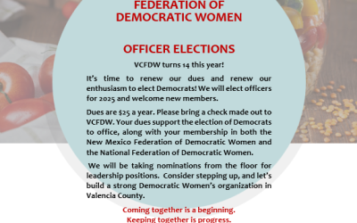 Valencia County Federation of Democratic Women Officer Elections
